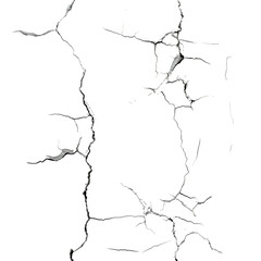 PNG Cracked Surface Against Transparent Background for Texture, Background, or Abstract Design Projects