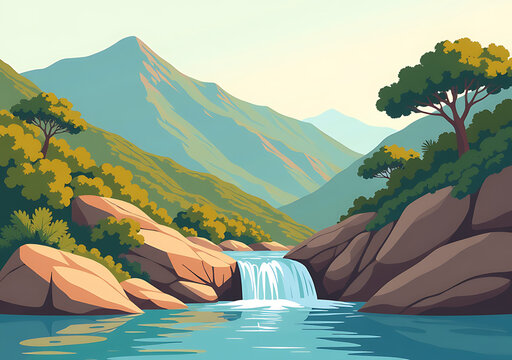 waterfalls chantara located trodos mountains southern