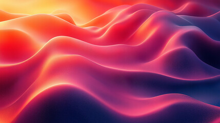 Obraz premium Soft Flowing Layers of Fabric-Like Texture in Red, Orange, and Blue Hues