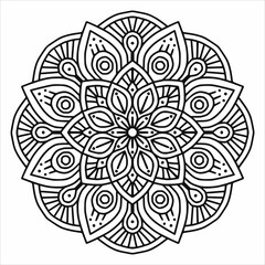 Mandala design for colouring page. Simple. Florals. circle mandala design | flower mandala design.