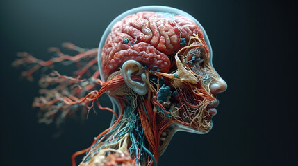 Human Body Anatomy On Blurry Background