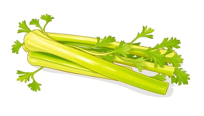 Fototapeta premium Celery on White Background