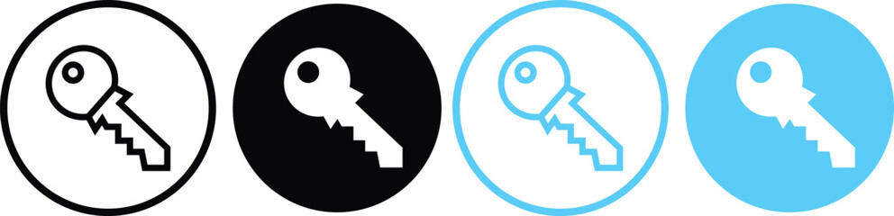 key icon set. Key vector icon. key lock icon , access account login password icons. Key symbol
