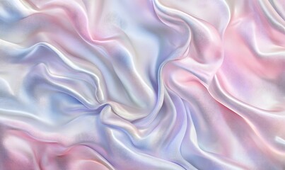 Fototapeta premium Pastel silk fabric texture, soft folds, abstract background, design element