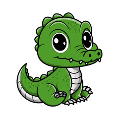a illustration of cute crocodille