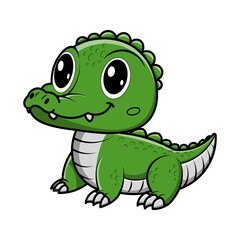 Naklejka premium a illustration of cute crocodille