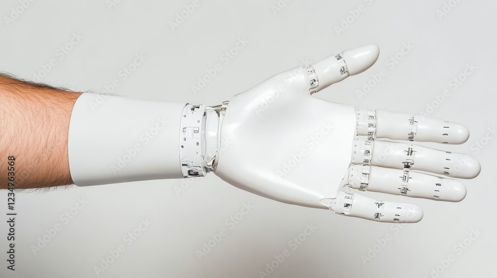 Aufkleber Futuristic Robotic Hand Prosthetic with Sophisticated Joint Mechanisms and Design