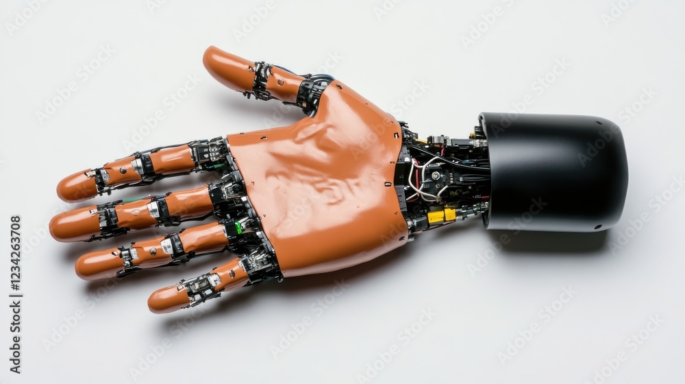 Poster Advanced Robotic Hand with Intricate Mechanical Design and Realistic Features