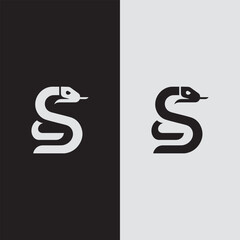 S shape snake and symbol