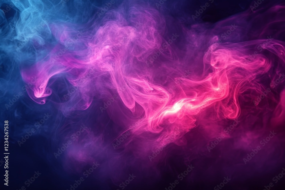 Aufkleber colorful vapor swirling in vibrant hues of pink and blue, creating an abstract atmosphere of dynamic