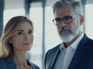 Obraz premium Business Professionals Meeting in a Modern Office