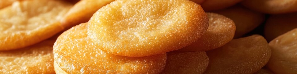 A close-up shot of a stack of crackers