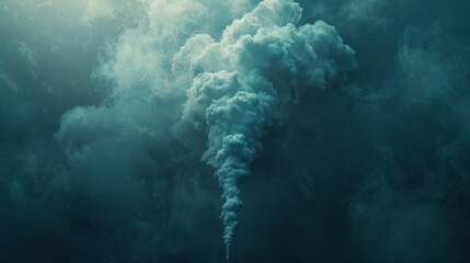 Visualization of carbon dioxide being captured from the atmosphere