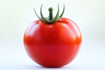 A fresh tomato on a white background, ideal for food or kitchen-themed illustrations