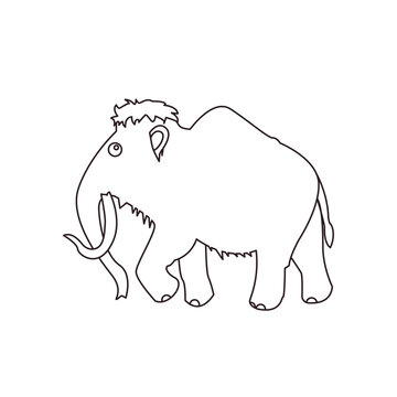 recommend clip art: Mammoth animal vector symbol illustration