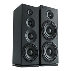 Fototapeta premium PNG Tower Speaker Against Transparent Background for Audio Equipment Marketing, Home Entertainment, or Technology Design Projects