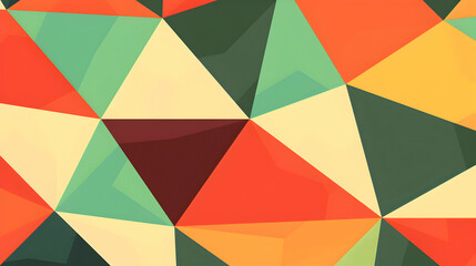 Obraz premium A colorful abstract geometric pattern featuring triangles in various shades.