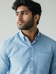 Obraz premium Stylish Young Man Posing for a Portrait