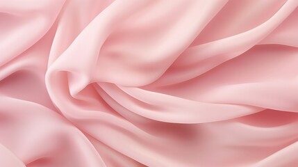 Obraz premium Soft Pastel Pink Fabric Texture with Flowing Elegance and Delicate Drapery for Background and Design Use