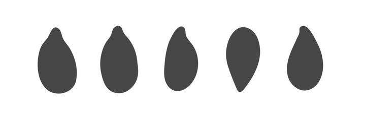 Hand drawn sesame seeds shapes