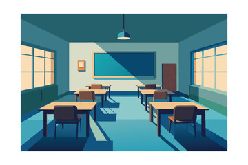 interior of a school classroom