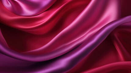 Fototapeta premium Elegant Purple and Red Silk Fabric Background with Smooth Drapery and Detailed Texture for Textiles or Fashion Design Use