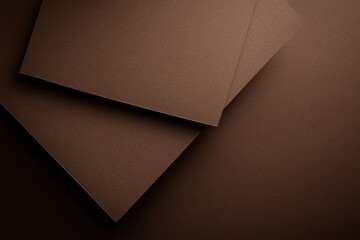 Rustic Chocolate Brown Paper Sheets: Perfect for Packaging, Crafts, and Design Projects. Elegant Texture, Flat Lay      