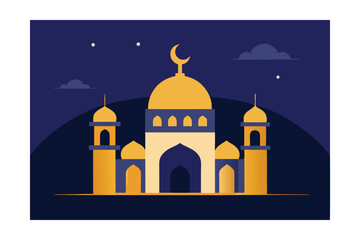 Fototapeta premium vector illustration of mosque