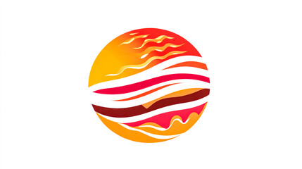 Obraz premium Vector illustration of a fast food logo featuring a fusion burger on a white background