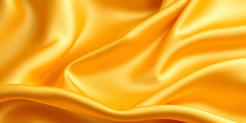 Obraz premium Golden Silk Elegance: A close-up of a luxurious golden silk fabric, its soft folds and lustrous sheen radiating sophistication and opulence. 