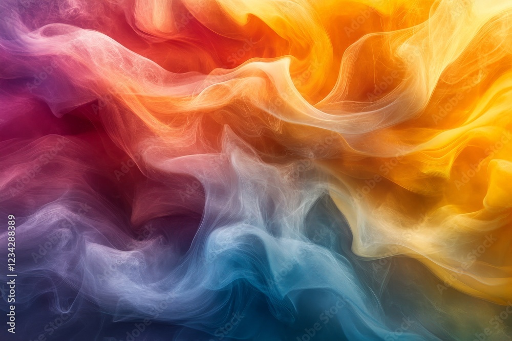 Aufkleber Colorful abstract swirling patterns create a dynamic and vibrant visual experience in a dreamy atmosphere