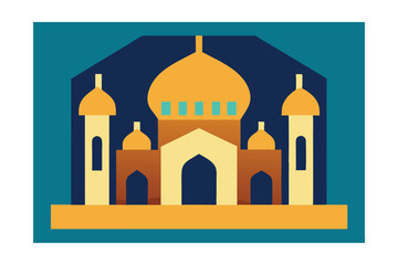 taj mahal vector illustration