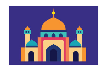 eid background with mosque
