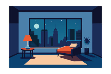 modern living room with a window