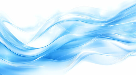 Fototapeta premium Blue background with smooth curves and wavy lines, vector illustration