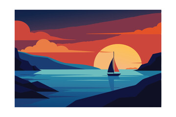 sailing boat on the sea