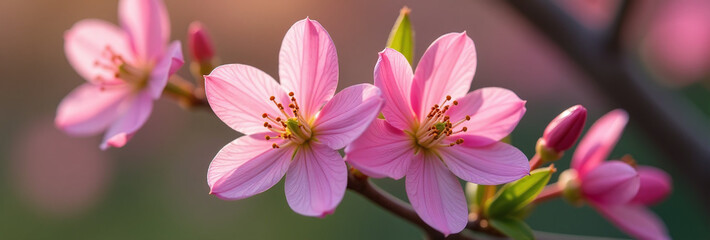 Fototapeta premium beautiful pink flowers bloom early spring short time year typically lasting around two weeks