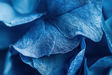 Obraz premium Vibrant Blue Paper Texture: High-Resolution Close-Up Macro Shot, Perfect for Backgrounds, Branding, Design Projects, and Digital Art Creations. Crisp, Clean, and Professional, ideal for 