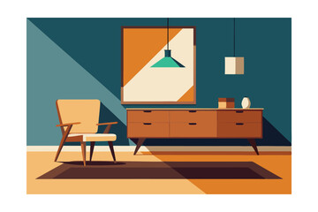 living room interior with furniture