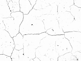 Abstract texture of a white surface featuring irregular black cracks and fine details, perfect for design overlays.