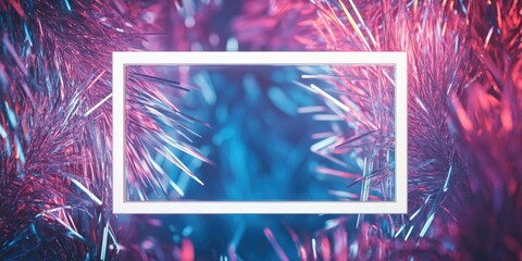 Vibrant Confetti Graphic with Translucent Crystal Effect