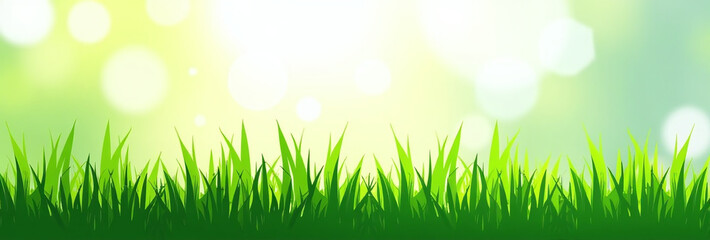 Obraz premium green grass silhouettes natural setting illustrate eco organic concepts