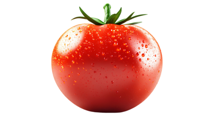 fresh red tomatoes on transparent background