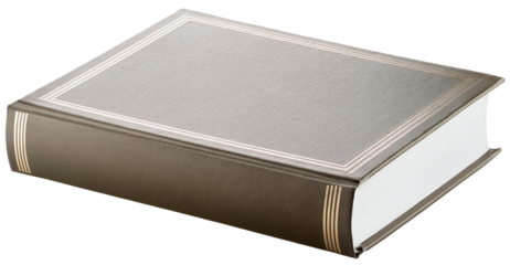 gray book isolated on white baackground