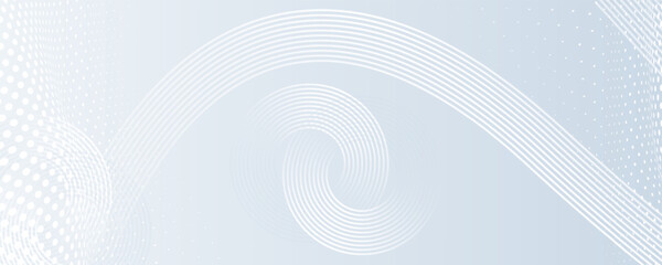 White geometric abstract background overlap layer on bright space with lines effect decoration.