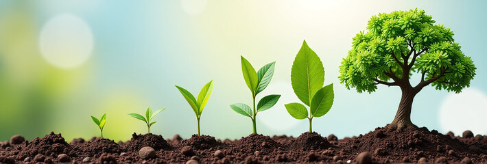 plants grow tiny seeds strong trees time natural