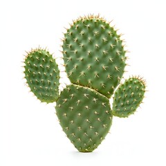 A flat paddle cactus with visible small spines