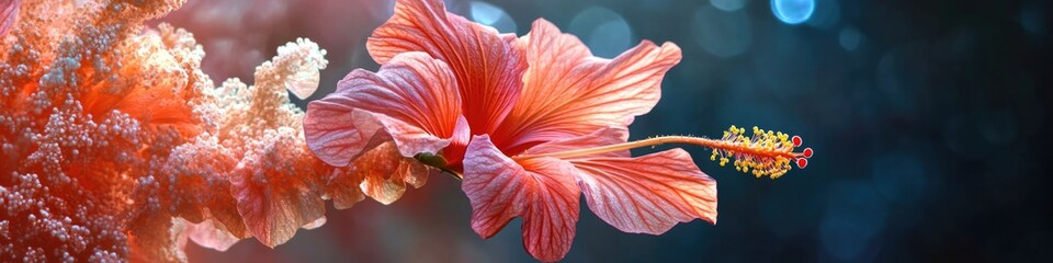A detailed view of a single flower with the background blurred out