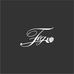 Initial FG art illustration flower design creative