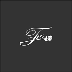 Initial FO art illustration flower design creative